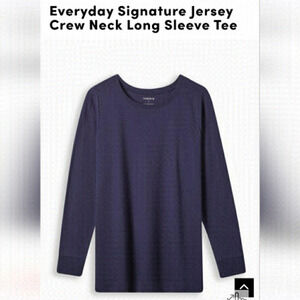 NWT TORRID everyday signature jersey crew Tee, blue size 0x L/XL